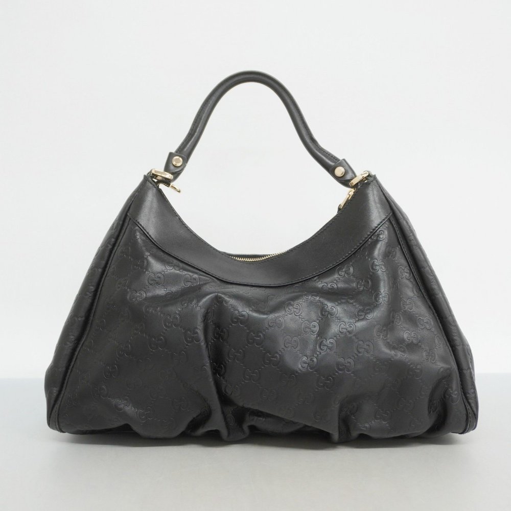 Gucci Shoulder Bag Guccissima Abby 189833 Leather Black Champagne Ladies - Picture 12 of 12